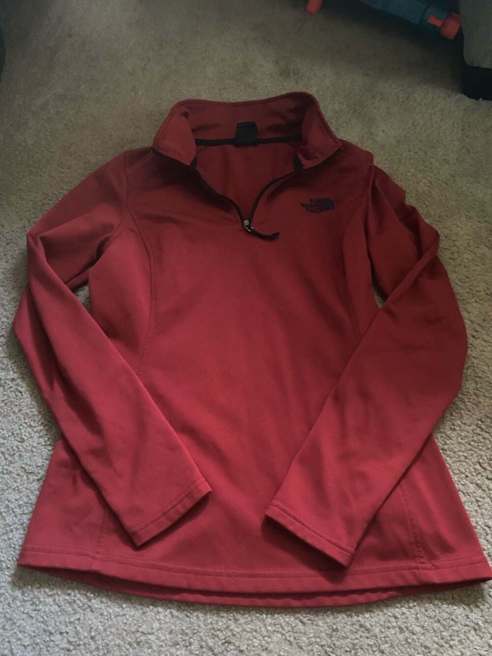 The North Face Glacier 1/4 Zip Size S Red Fleece Pullover